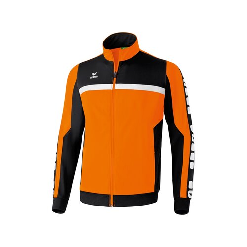 Erima CLASSIC 5-CUBES Polyesterjacke orange/schwarz/wei