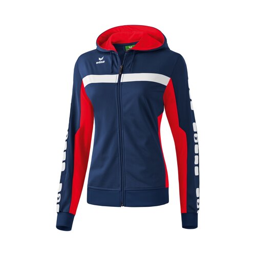 Erima CLASSIC 5-CUBES Trainingsjacke mit Kapuze new navy/rot