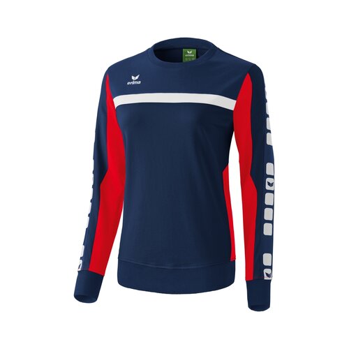 Erima CLASSIC 5-CUBES Baumwollsweat new navy/rot