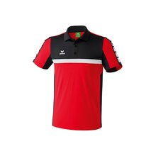 Erima CLASSIC 5-CUBES Poloshirt rot/schwarz/wei