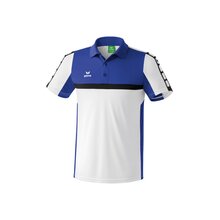 Erima CLASSIC 5-CUBES Poloshirt wei/indigo blau/schwarz