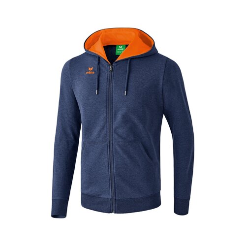 Erima Graffic 5-C Sweatjacke mit Kapuze new navy/orange fire