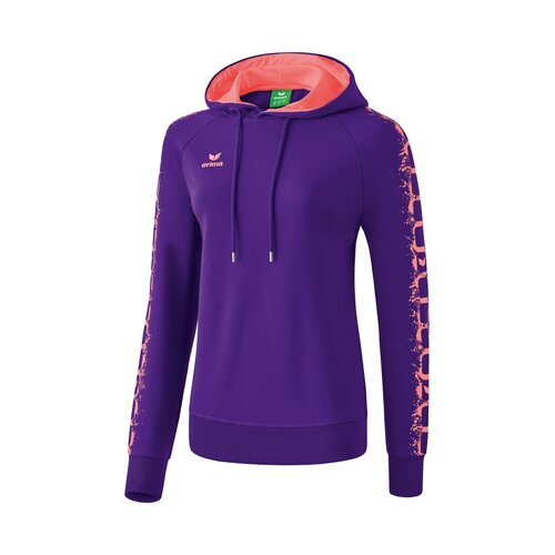 Erima Graffic 5-C Kapuzensweat dark violet/coral