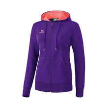 Erima Graffic 5-C Sweatjacke mit Kapuze dark violet/coral