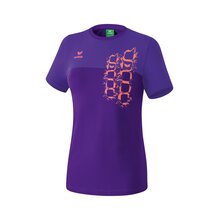 Erima Graffic 5-C T-Shirt dark violet/coral