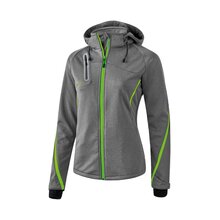 Softshelljacke Function grau melange/green gecko 36