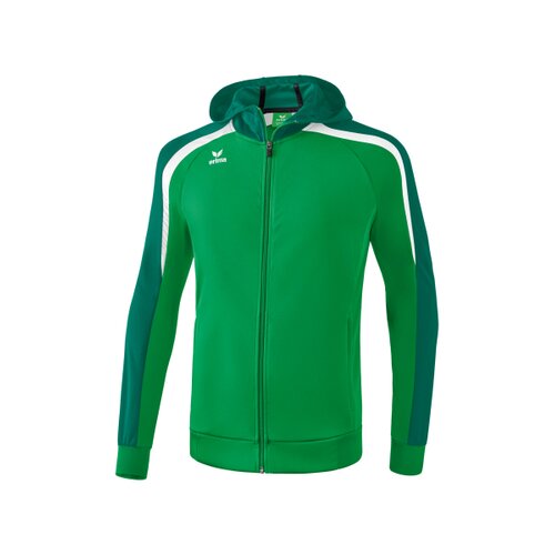 Liga 2.0 Trainingsjacke mit Kapuze smaragd/evergreen/wei