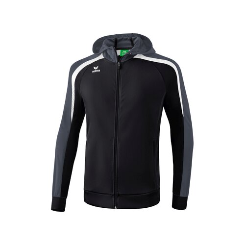 Liga 2.0 Trainingsjacke mit Kapuze schwarz/wei/dunkelgrau