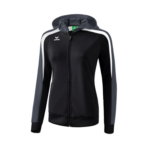 Liga 2.0 Trainingsjacke mit Kapuze schwarz/wei/dunkelgrau