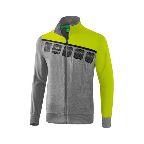 5-C Prsentationsjacke grau melange/lime pop/schwarz