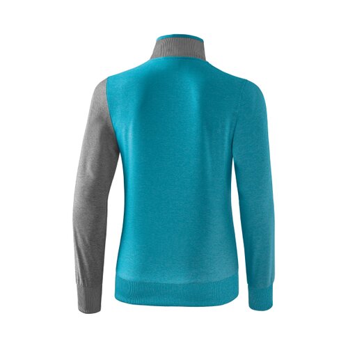 5-C Prsentationsjacke oriental blue melange/grau melange/wei