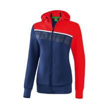 5-C Trainingsjacke mit Kapuze new navy/rot/wei