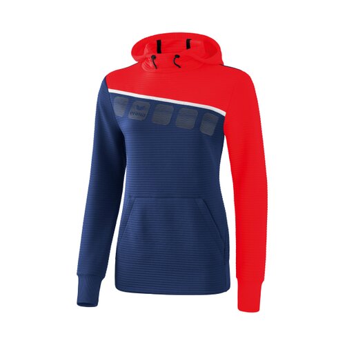 5-C Kapuzensweat new navy/rot/wei