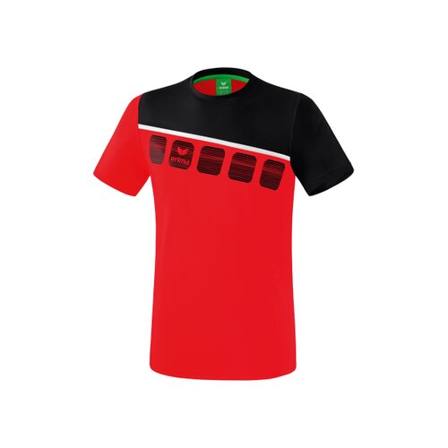 5-C T-Shirt rot/schwarz/wei