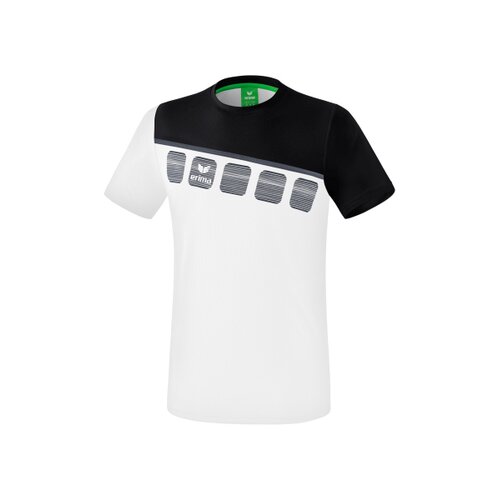 5-C T-Shirt wei/schwarz/dunkelgrau