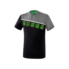 5-C T-Shirt schwarz/grau melange/wei