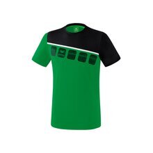5-C T-Shirt smaragd/schwarz/wei