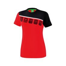5-C T-Shirt rot/schwarz/wei