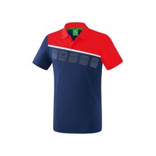 5-C Poloshirt new navy/rot/wei