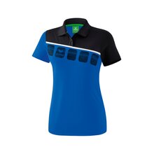 5-C Poloshirt new royal/schwarz/wei