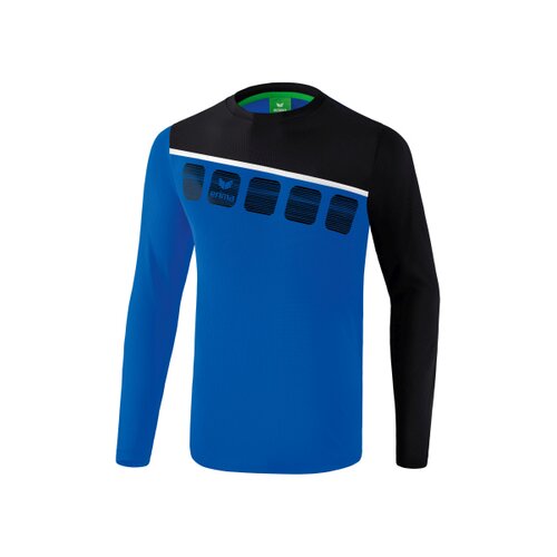 5-C Longsleeve new royal/schwarz/wei