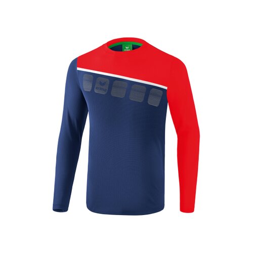 5-C Longsleeve new navy/rot/wei