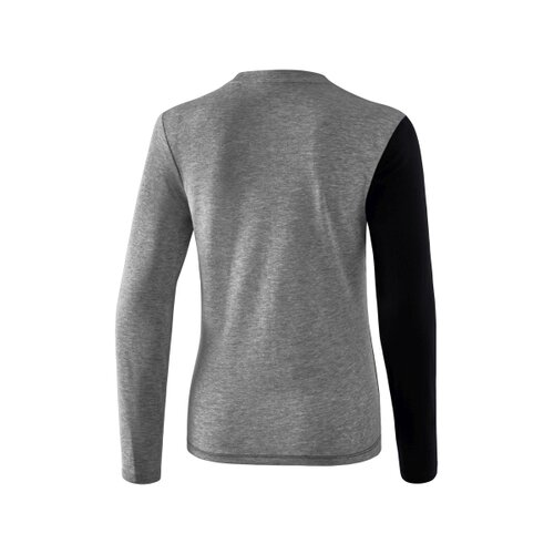 5-C Longsleeve schwarz/grau melange/wei