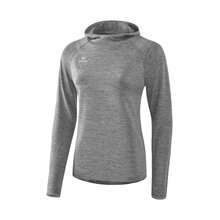 Longsleeve mit Kapuze grau melange