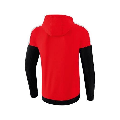 Squad Tracktop Jacke mit Kapuze rot/schwarz/wei