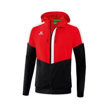 Squad Tracktop Jacke mit Kapuze rot/schwarz/wei