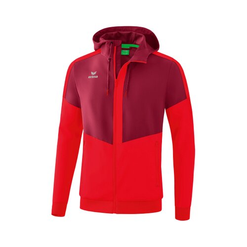 Squad Tracktop Jacke mit Kapuze bordeaux/rot