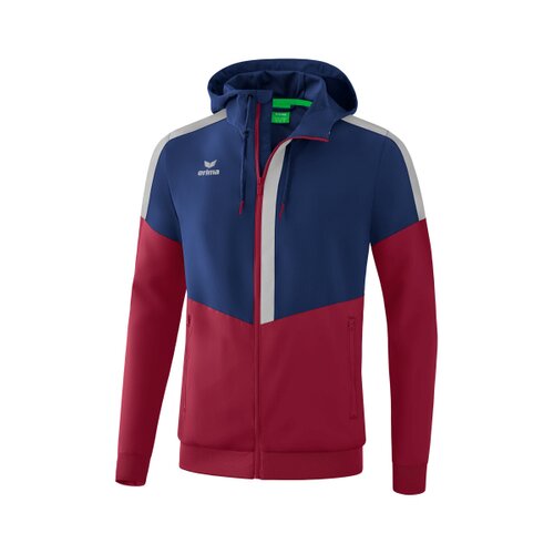 Squad Tracktop Jacke mit Kapuze new navy/bordeaux/silver grey