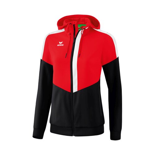 Squad Tracktop Jacke mit Kapuze rot/schwarz/wei