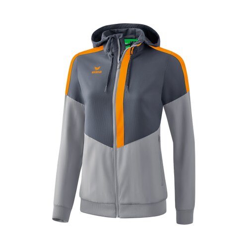 Squad Tracktop Jacke mit Kapuze slate grey/monument grey/new orange