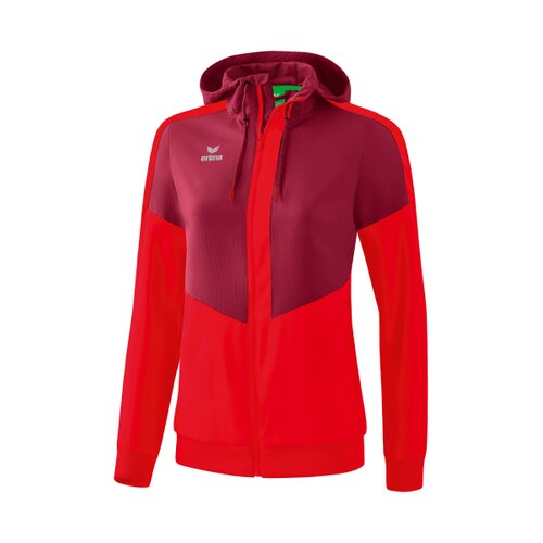 Squad Tracktop Jacke mit Kapuze bordeaux/rot