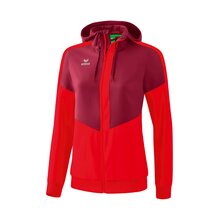 Squad Tracktop Jacke mit Kapuze bordeaux/rot