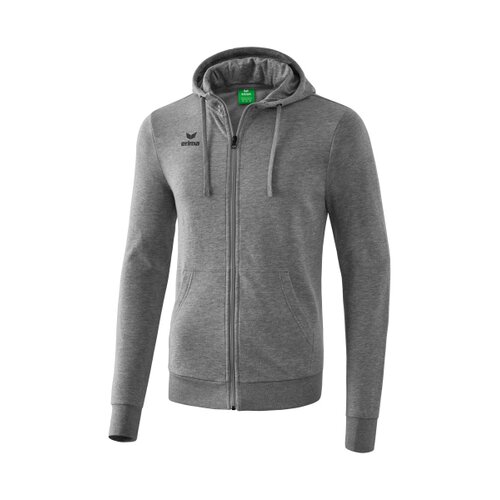 Kapuzensweatjacke grau melange