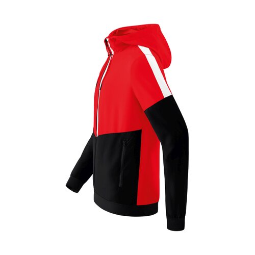 Squad Tracktop Jacke mit Kapuze rot/schwarz/wei S