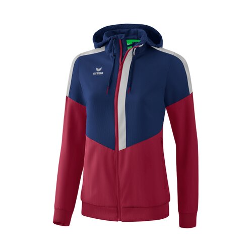 Squad Tracktop Jacke mit Kapuze new navy/bordeaux/silver grey 44