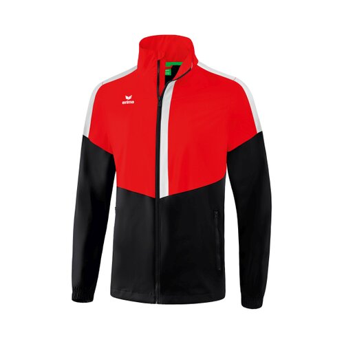 Squad Allwetterjacke rot/schwarz/wei 128