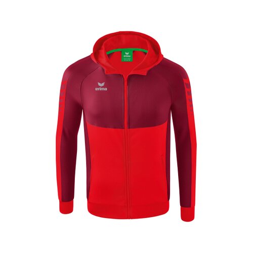 Six Wings Trainingsjacke mit Kapuze rot/bordeaux