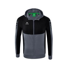 Six Wings Trainingsjacke mit Kapuze slate grey/schwarz