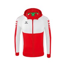 Six Wings Trainingsjacke mit Kapuze rot/wei