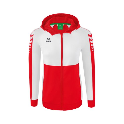 Six Wings Trainingsjacke mit Kapuze rot/wei 44