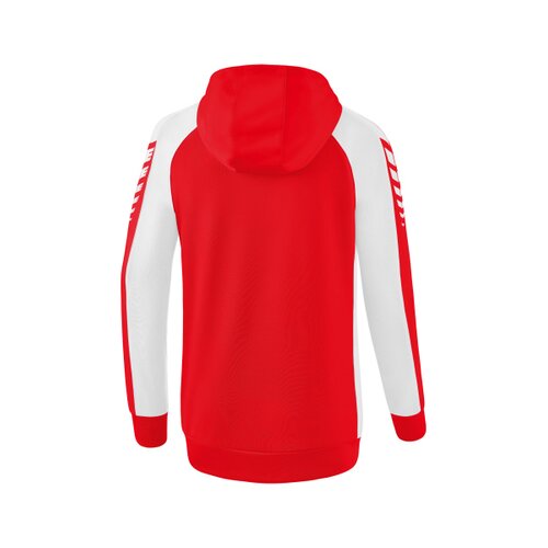 Six Wings Trainingsjacke mit Kapuze rot/wei 44