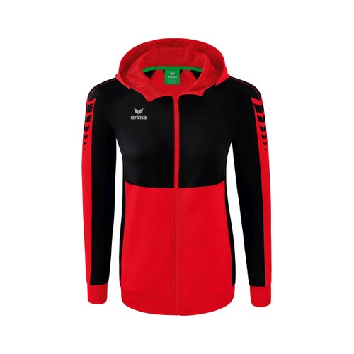 Six Wings Trainingsjacke mit Kapuze rot/schwarz