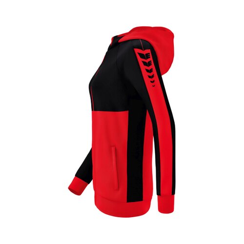 Six Wings Trainingsjacke mit Kapuze rot/schwarz