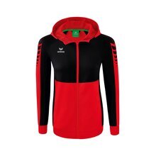 Six Wings Trainingsjacke mit Kapuze rot/schwarz