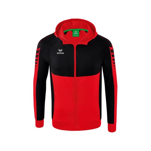 Six Wings Trainingsjacke mit Kapuze rot/schwarz 116