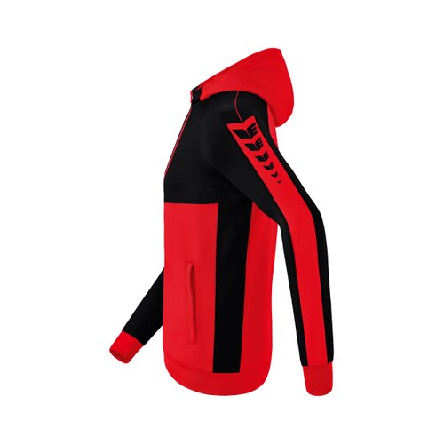 Six Wings Trainingsjacke mit Kapuze rot/schwarz 116
